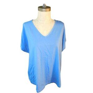 J. Jill Size L Large Pima Cotton Blend Vneck Knit Casual Top